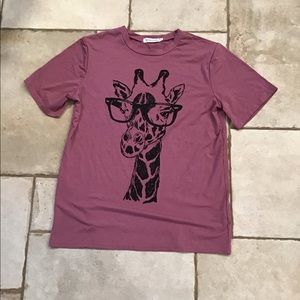 Purple giraffe shirt